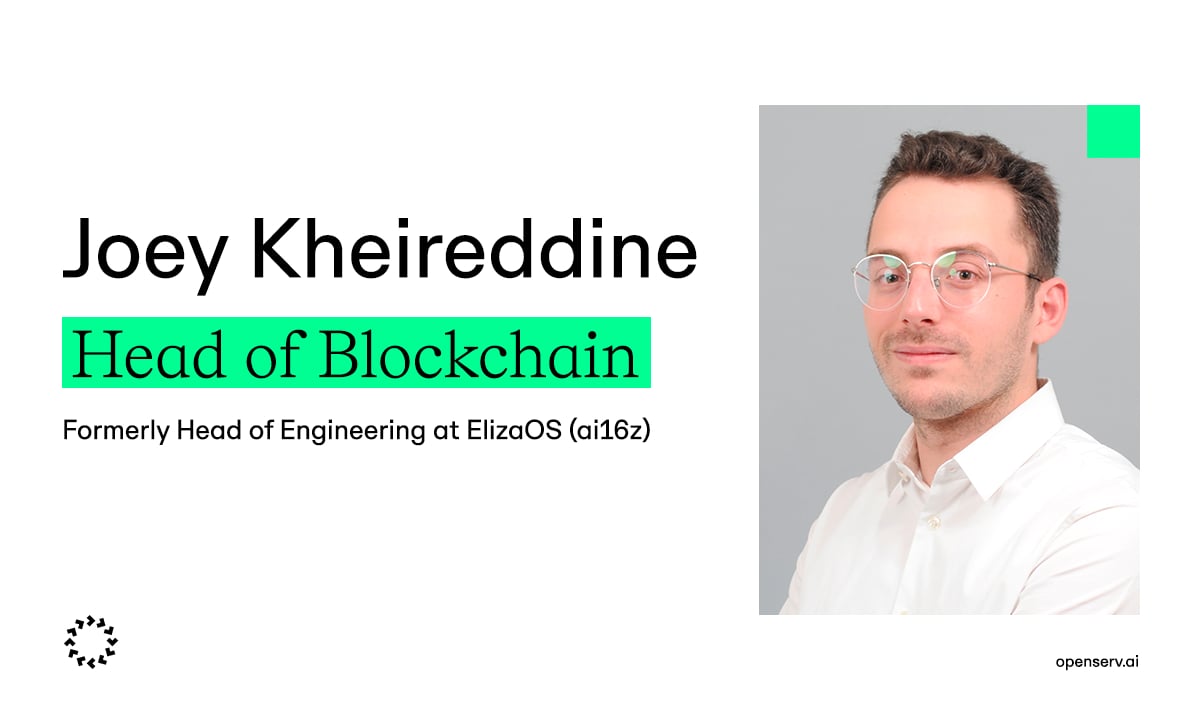 OpenServ names Joey Kheireddine Head of Blockchain, joini...