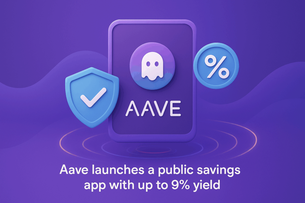 Aave lance une application d’épargne grand public avec jusqu’à 9 % de rendement