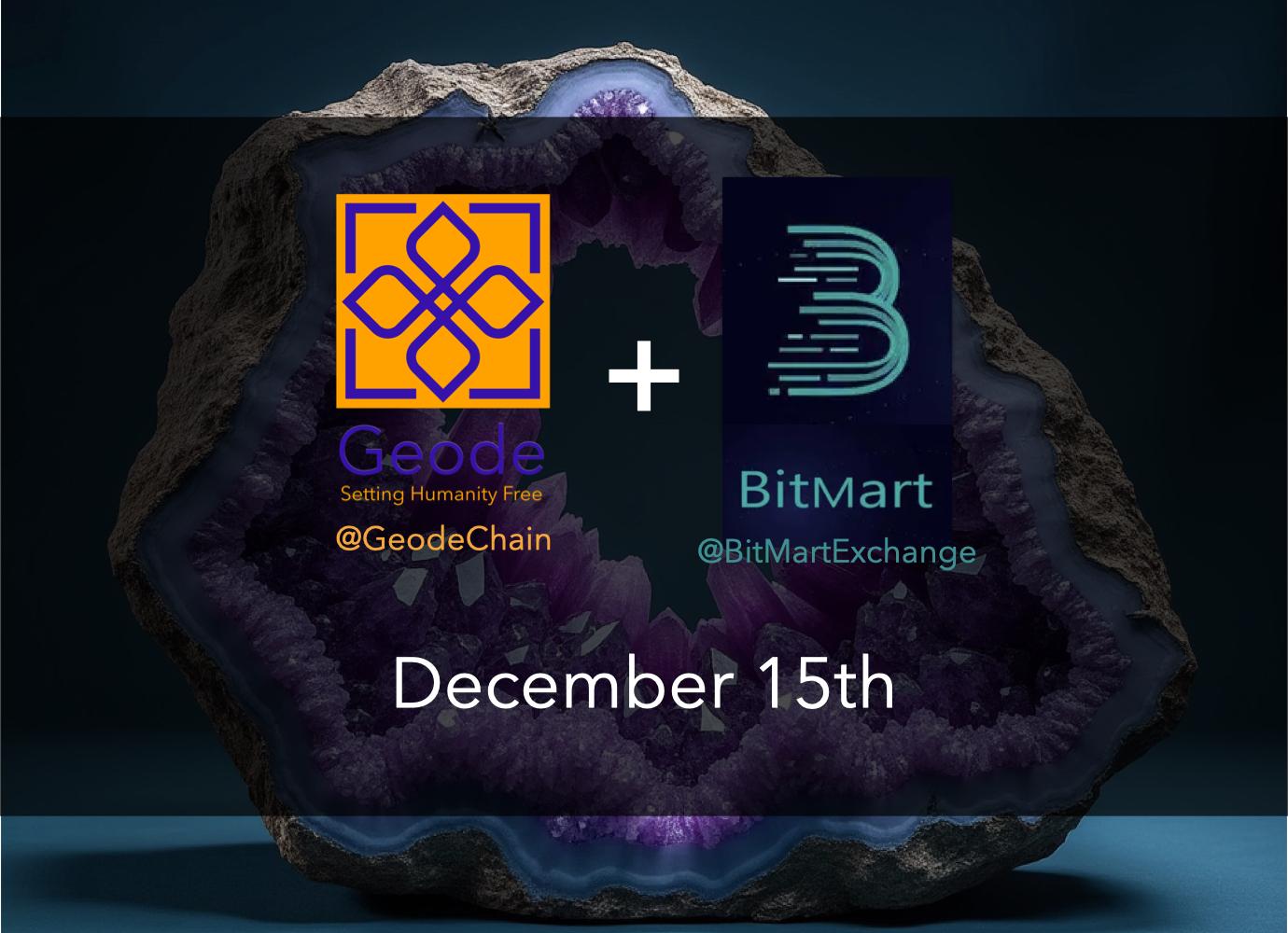 Geode Lists GEODE Coin on BitMart.com as Part of Ongoing ...