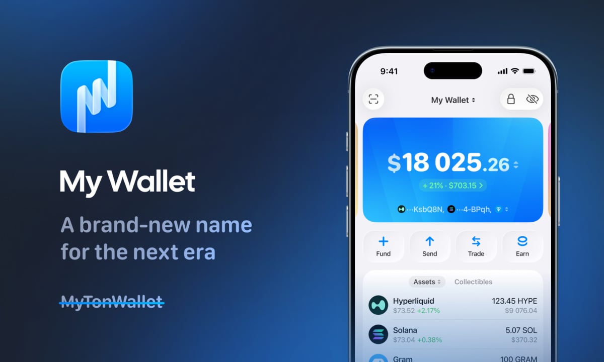 MyTonWallet Rebrands to My Wallet After Expanding to 11 B...