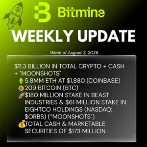 Bitmine Immersion Technologies (BMNR) annonce que ses rés...